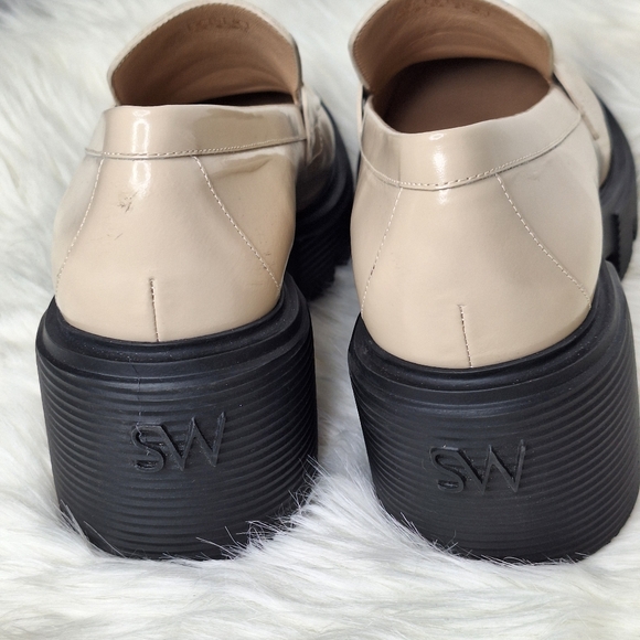 STUART WEITZMAN Soho Loafer Chunky Platform Heel in Dune - Picture 6 of 10
